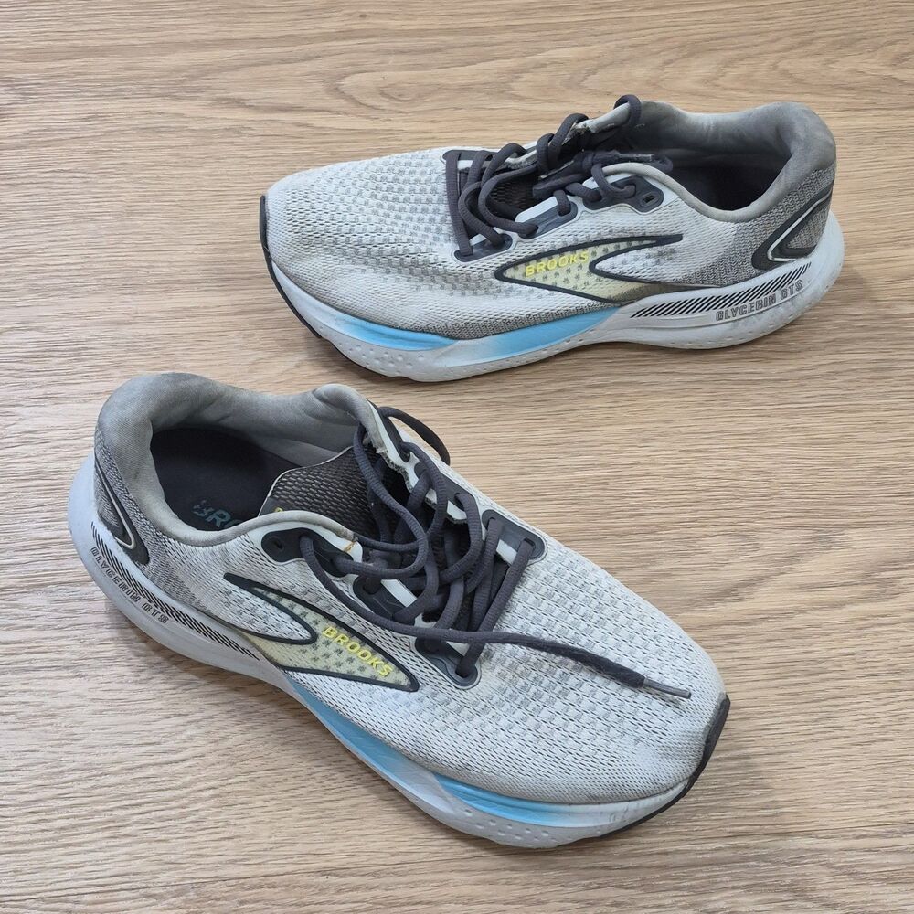 Brooks Glycerin GTS 21 Running Shoes Mens Size 10.5 Blue Support Road Sneaker